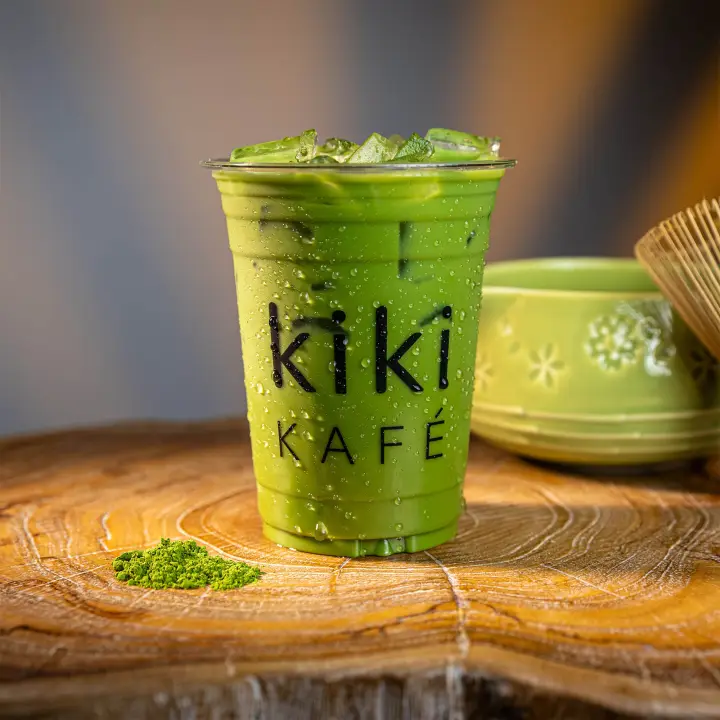 Iced matcha at Kiki Kafé