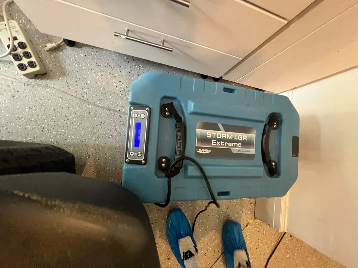 A dehumidifier drying a room in Birmingham